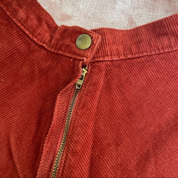 Burnt Orange Corduroy Mini Skirt - Picture 3 of 4